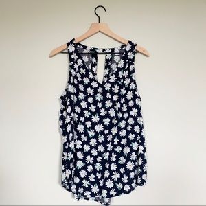 Navy Daisy Tank, size M